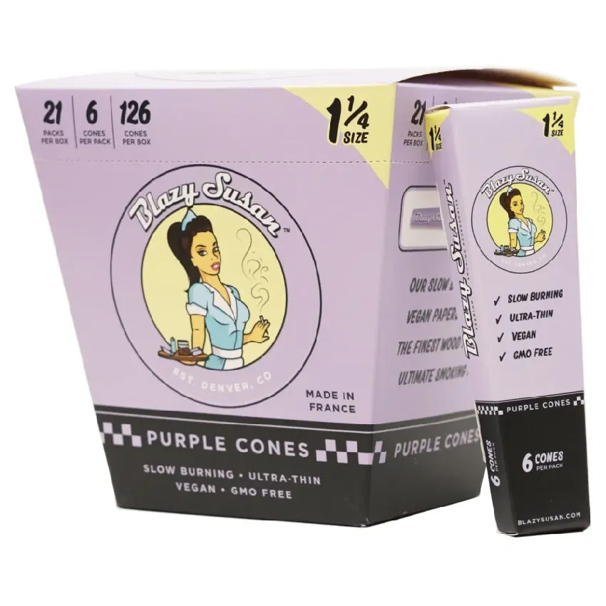 Blazy Susan Cones 1 1/4 Purple 6 Pack